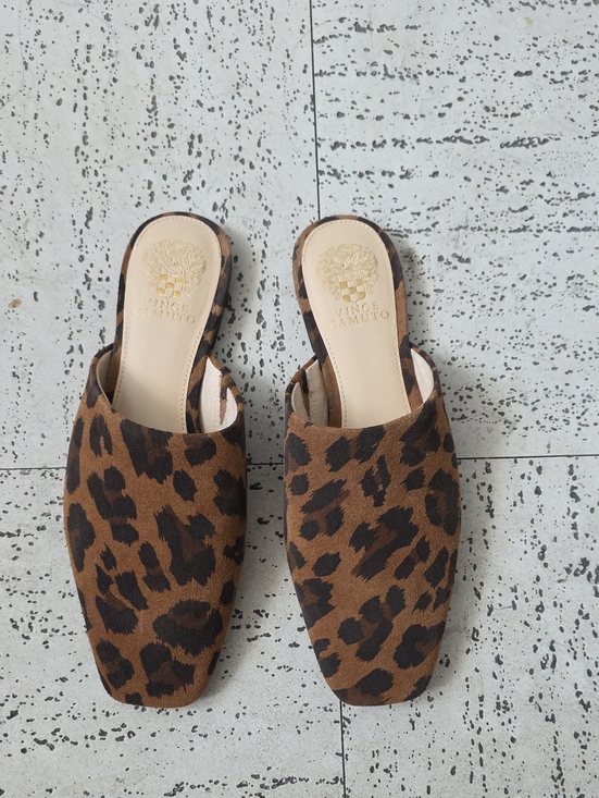 Vince Camuto Shoes - Vince Camuto Leopard-Print Slip-On Mules in Brown and Black
